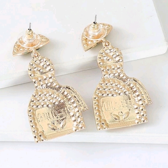 "On Tuesdays, We Wear Tequila" Drop Earrings - NEW! Aqua, Gold & Red RARE Colors - Picture 7 of 8